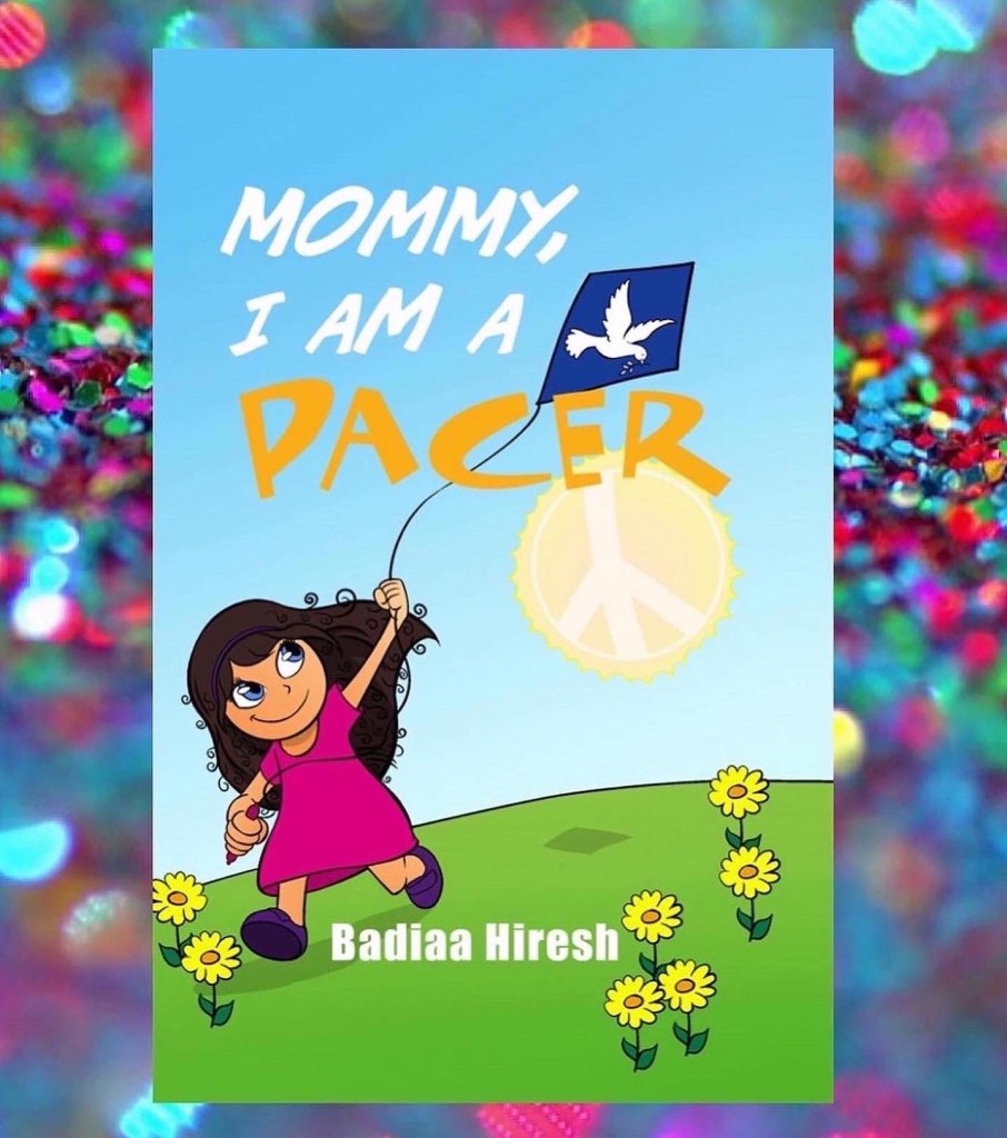 Abigail the main character of the book, flying a kite; Abigail is the ambassador of peace!